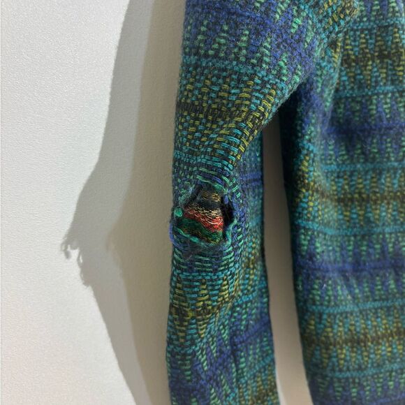 Vintage Fox Knapp Men's Wool Pullover Peak Collar Sweater - Picture 6 of 8